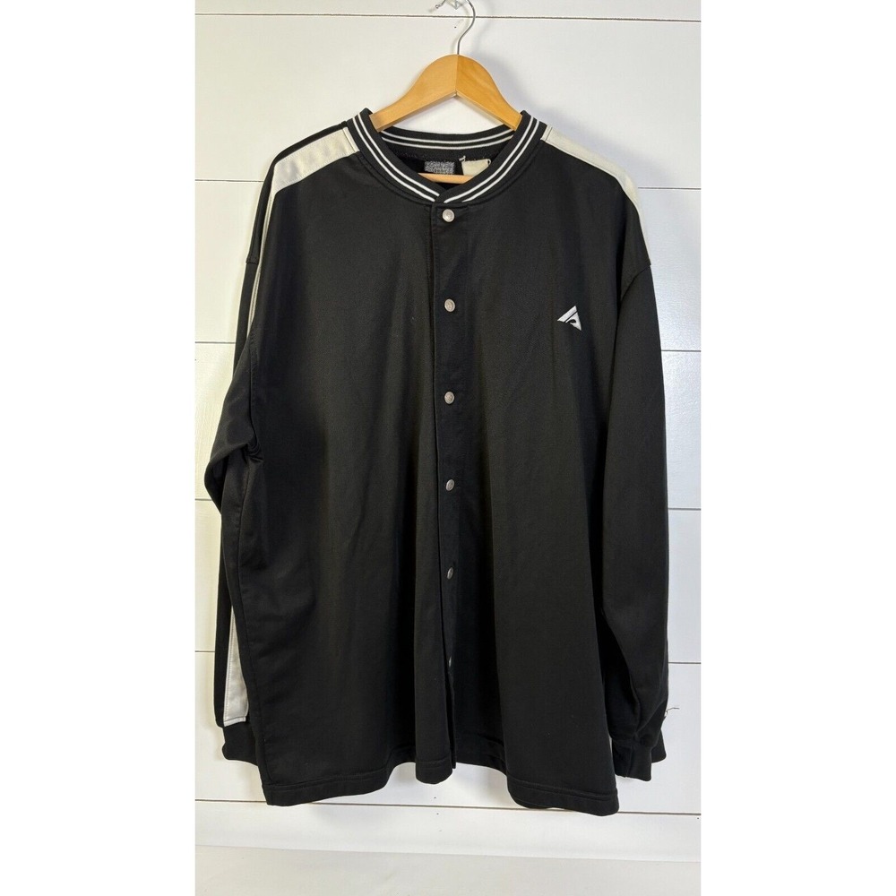 Athletic Works‎ Mens Black Long Sleeve Snap Button Jacket Athletic Style